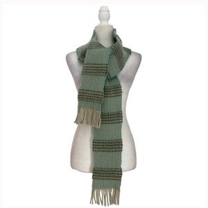 Wallace Sewell Plaid Wool Scarf with Fringe